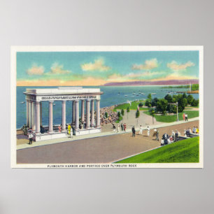 Portico över Plymouth Sten View of Plymouth Poster