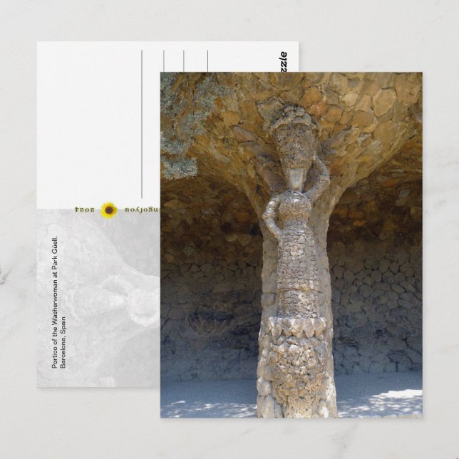 Portico Washerwomen, Barcelona, Spanien - Vykort (Fram/baksida)