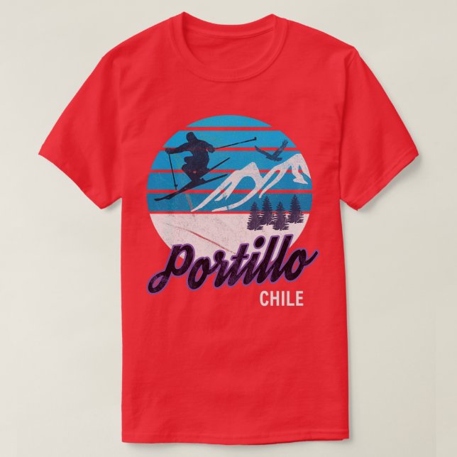 Portillo Chile Ski Resort Snowboarding Winter Skii T Shirt (Design framsida)