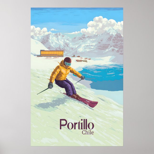Portillo Chile Skidort Resor Affisch (Framsidan)