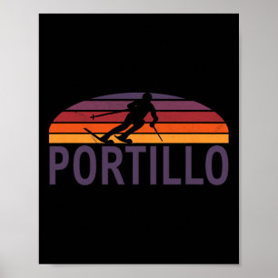 Portillo Chile Sydamerika Ski Resort Snowboardi Poster
