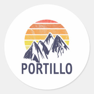 Portillo Chile Sydamerika Ski Resort Snowboardi Runt Klistermärke