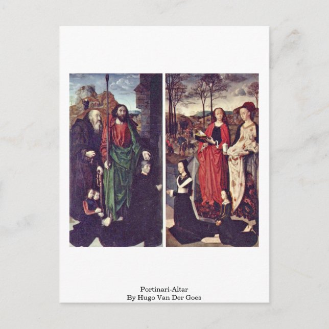 Portinari-Altar av Hugo Van Der Goes Vykort (Framsida)