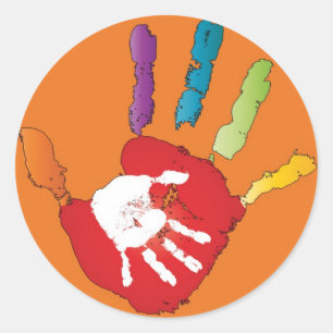 Portionen räcker barnomsorg kända klistermärkear runt klistermärke