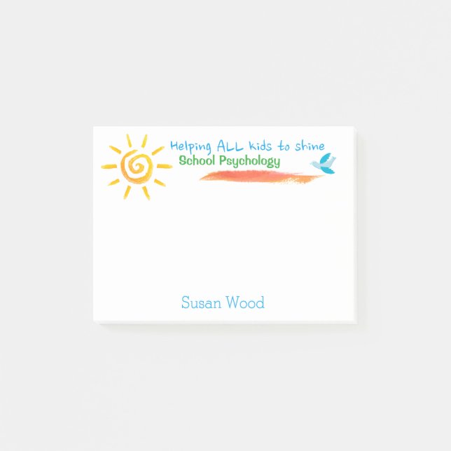 Portionungar till sken skolar Posta-psykologi Post-it Block (Framsida)