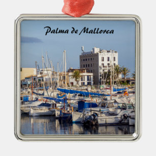 Portixol marina vid dusk - Palma de Mallorca Julgransprydnad Metall