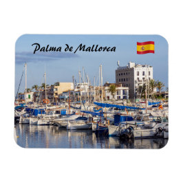 Portixol marina vid dusk - Palma de Mallorca Magnet
