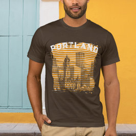 Portland Add Namn Orange Graphic T-Shirt