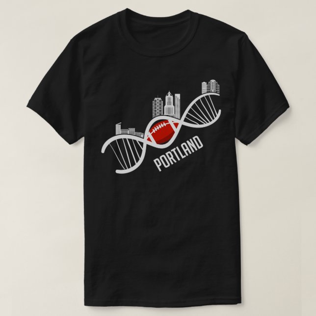 Portland American Football Skyline Oregon USA Gift T Shirt (Design framsida)
