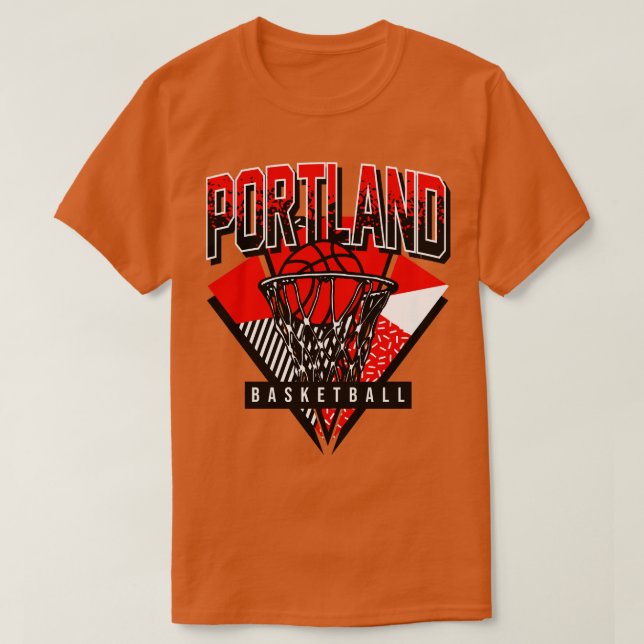 Portland Basketball 90s Throwback T Shirt (Design framsida)
