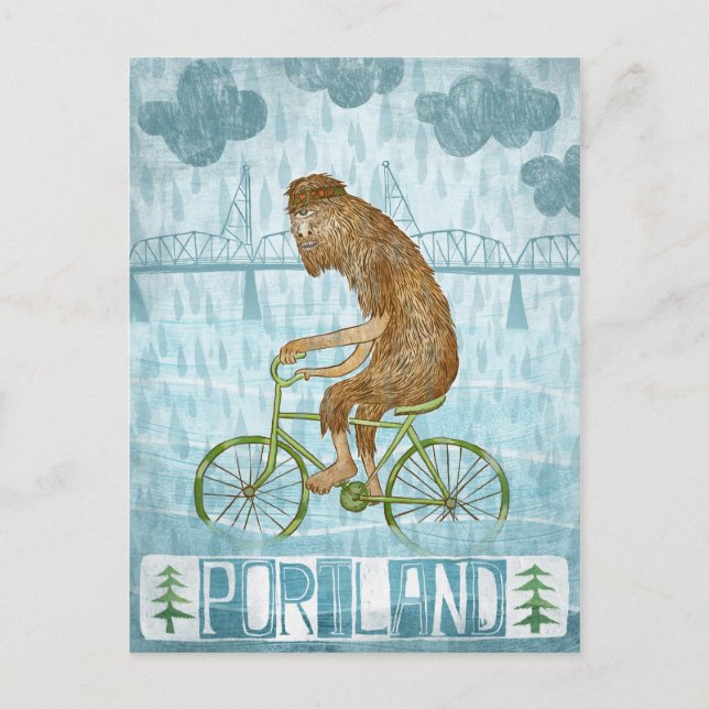 Portland Bigfoot Vykort (Framsida)