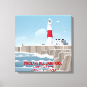 Portland Bill fyr Canvastryck