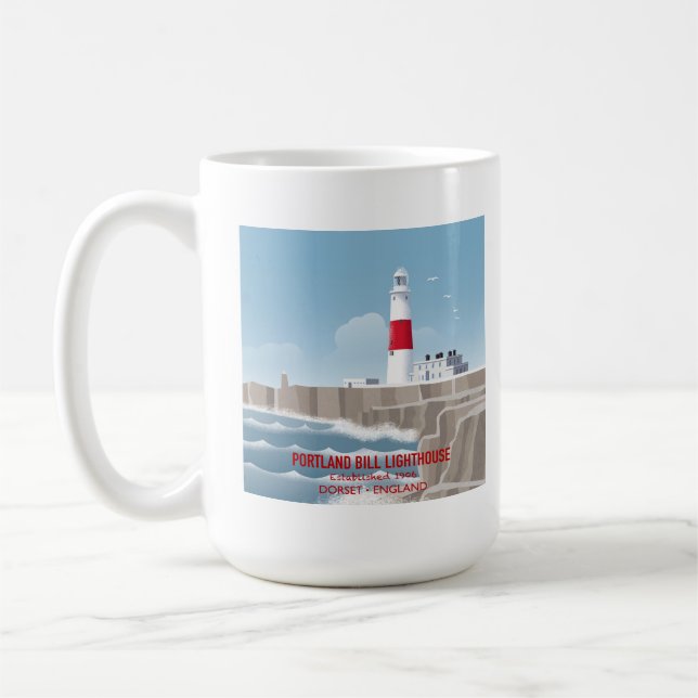Portland Bill fyr Kaffemugg (Vänster)