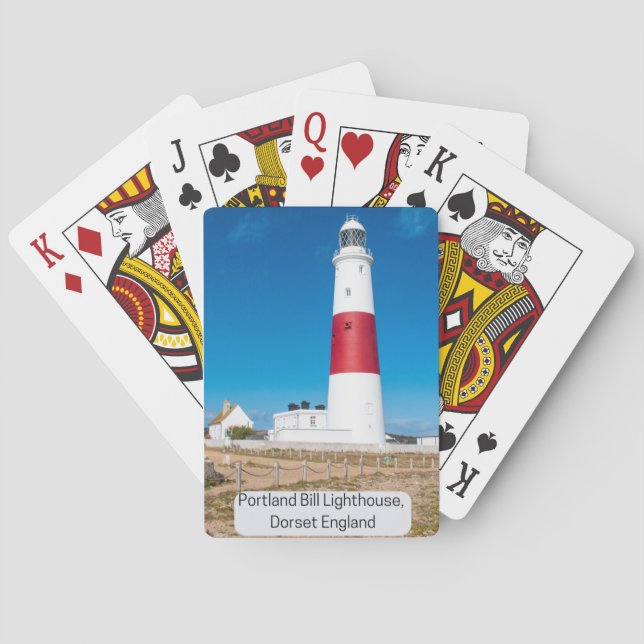 Portland Bill Lighthouse, Dorset-kort Casinokort (Baksidan)