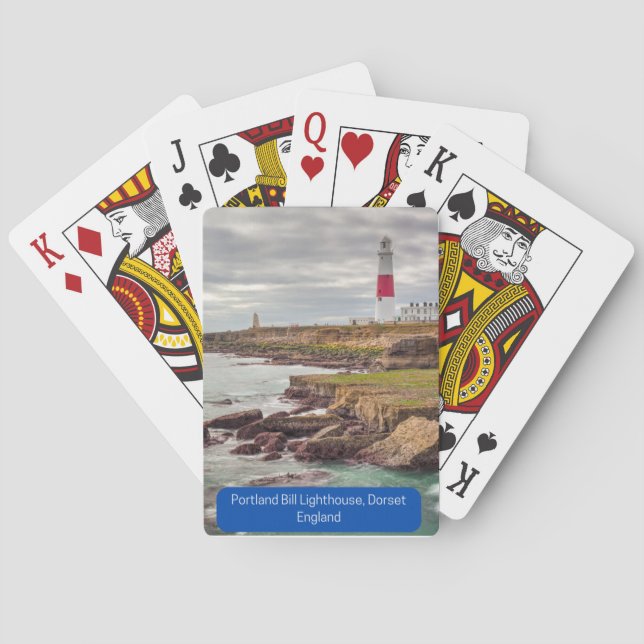 Portland Bill Lighthouse, Dorset-uppspelningskort Casinokort (Baksidan)