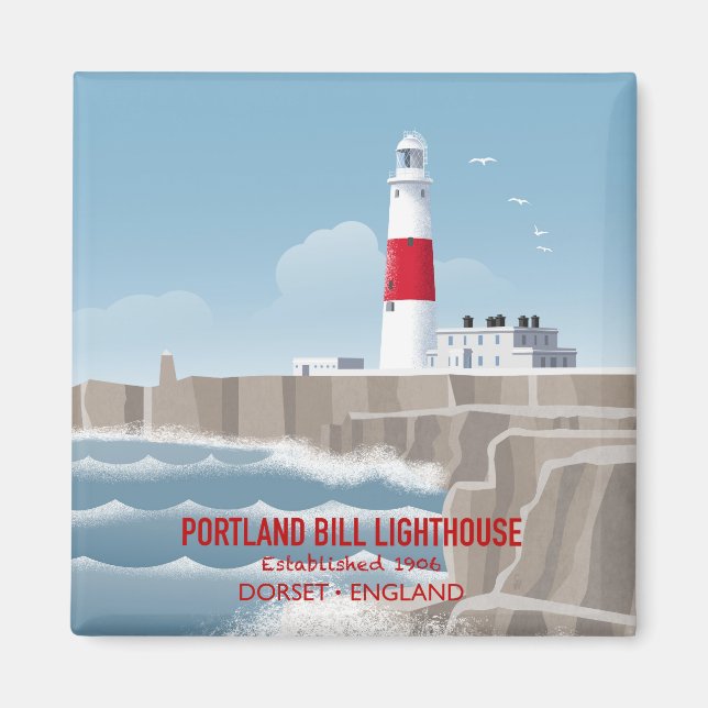 Portland Bill Lighthouse Magnet (Framsidan)