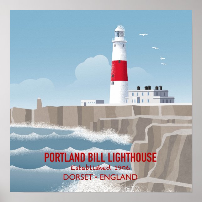 Portland Bill Lighthouse Poster (Framsidan)