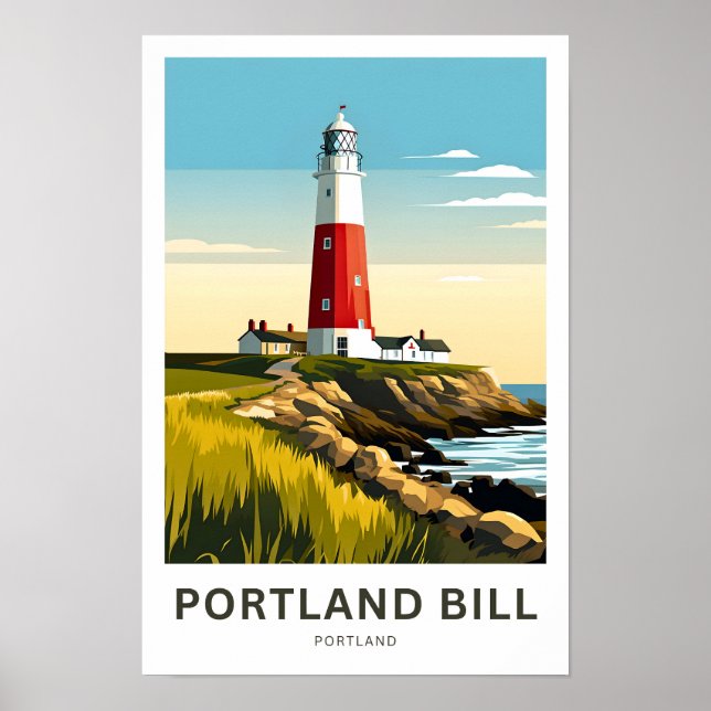 Portland Bill Portland Travel Skriv ut Poster (Framsidan)