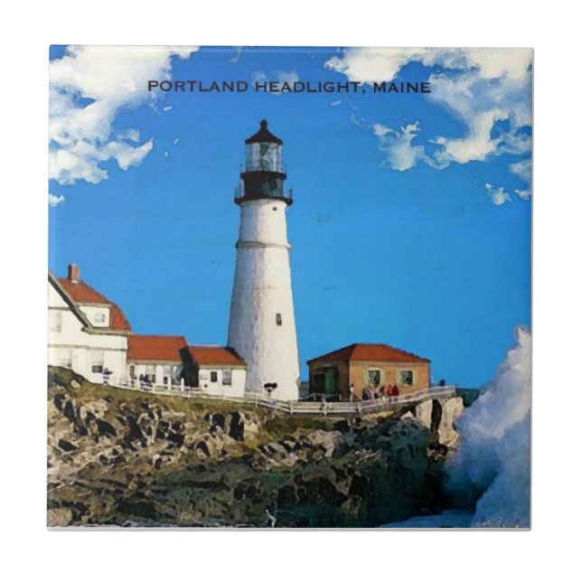 Portland billykta, Maine kustfartyg Kakelplatta (Framsidan)