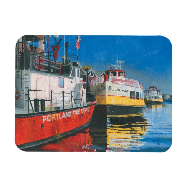 Portland brandbåt och Casco Bay-färjorna Magnet (Horisontell)