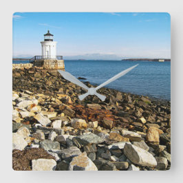 Portland Breakwater fyr, Maine Fyrkantig Klocka