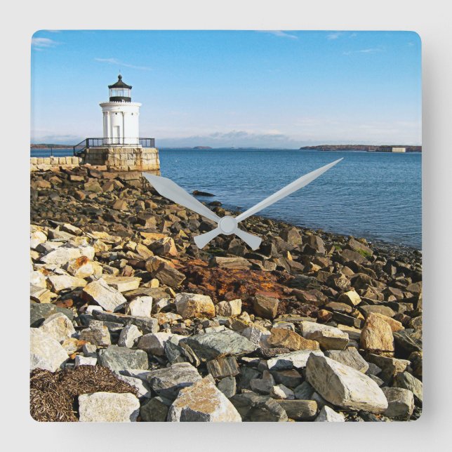 Portland Breakwater fyr, Maine Fyrkantig Klocka (Framsida)