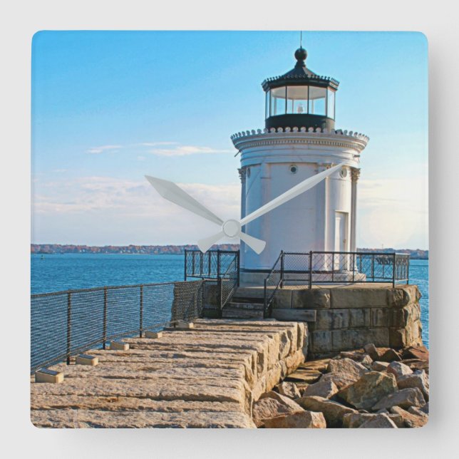 Portland Breakwater fyr, Maine Fyrkantig Klocka (Framsida)