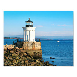 Portland Breakwater fyr, Maine Photo Fototryck