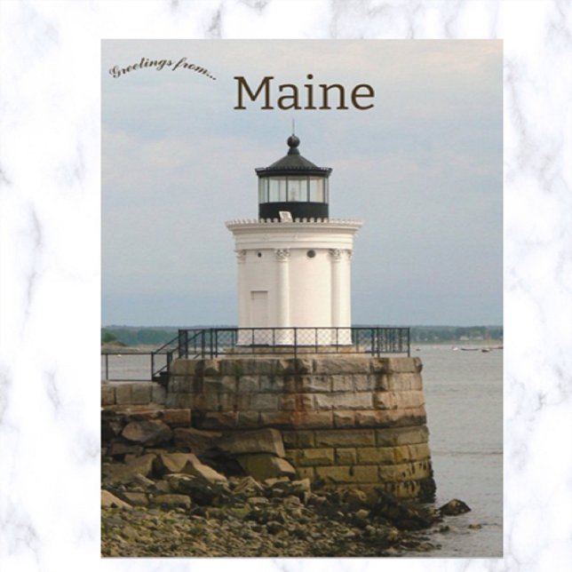 Portland Breakwater Light South Portland Maine USA Vykort (Skapare uppladdad)