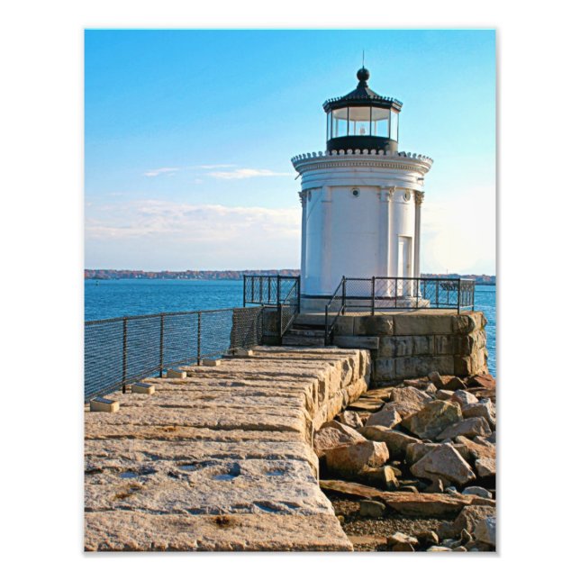 Portland Breakwater Lighthouse, Maine Fotografi Pr (Framsidan)