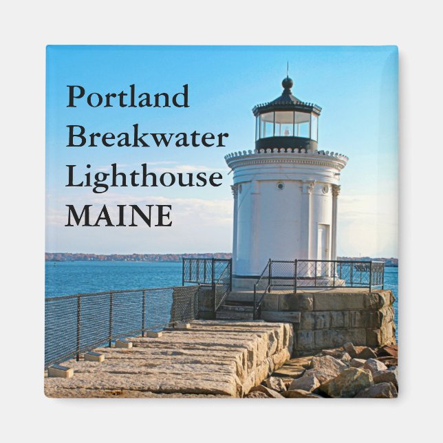 Portland Breakwater Lighthouse, Maine Magnet (Framsidan)