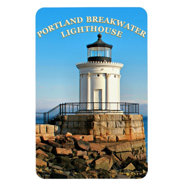 Portland Breakwater Lighthouse, Maine Photo Magnet (Vertikal)