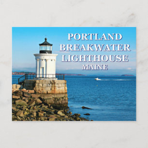 Portland Breakwater Lighthouse, Maine Postcard Vykort