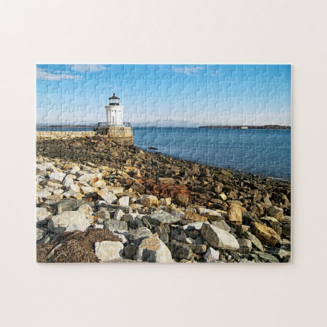 Portland Breakwater Lighthouse, Maine Puzzle Pussel (Horisontell)