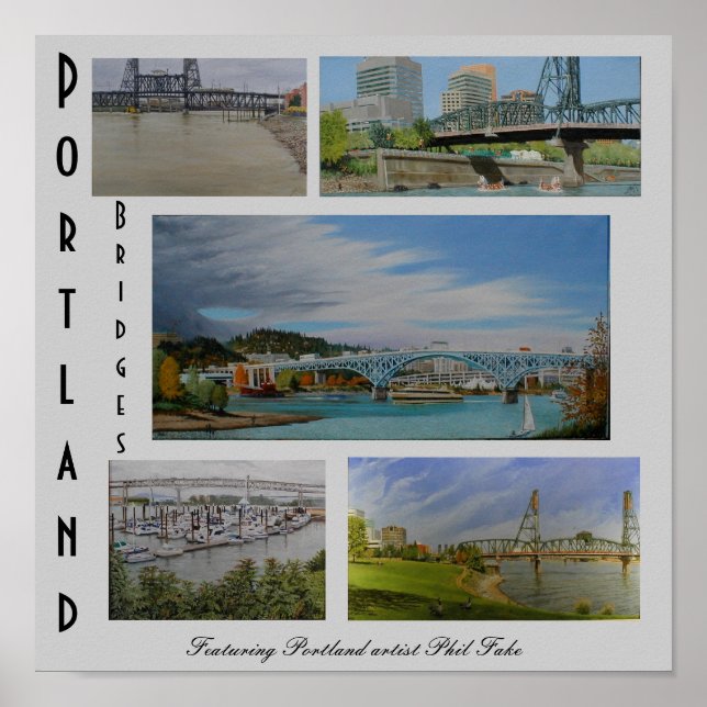 Portland Bridges Poster (Framsidan)