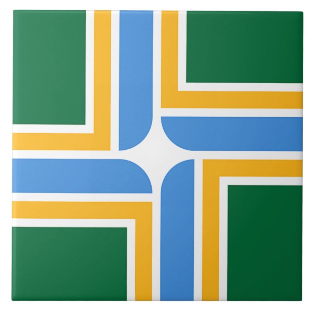 Portland City Flagga Tile Kakelplatta (Framsidan)