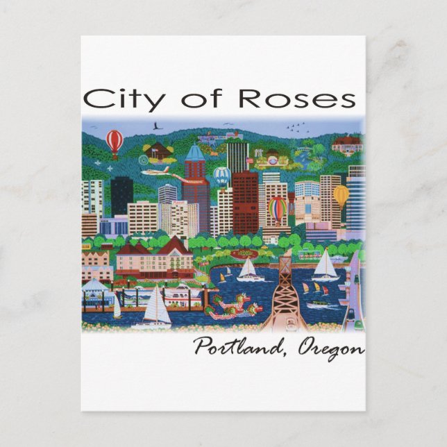 Portland~ City of Rosor Vykort (Framsida)
