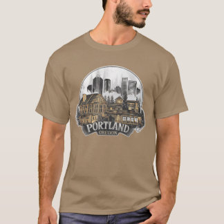 Portland City Oregon USA vän T Shirt