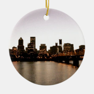 Portland Cityscape Julgransprydnad Keramik
