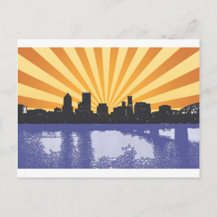 Portland cityscape pop vykort
