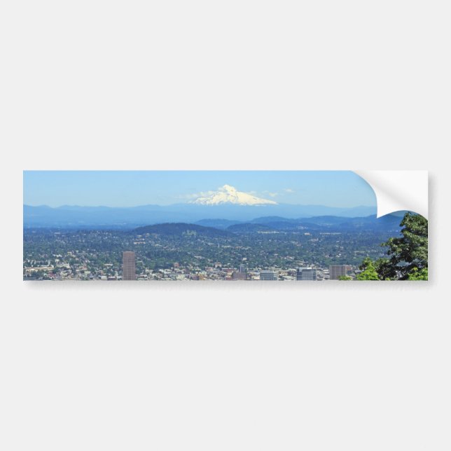 Portland, den Oregon staden och berg beskådar Bildekal (Framsidan)
