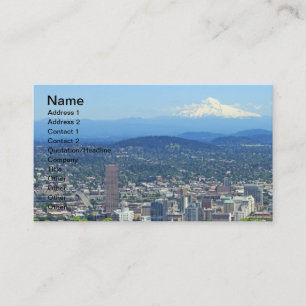 Portland, den Oregon staden och berg beskådar Visitkort