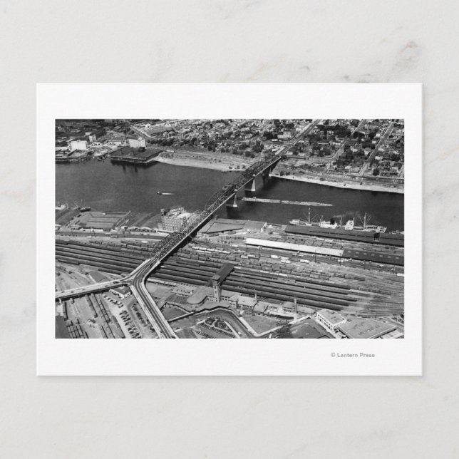 Portland, ELLER Broadway Bridge och Depot Vykort (Framsida)
