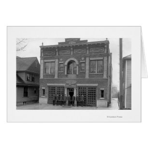 Portland, ELLER Fire Station #17, vyfoto Hälsningskort