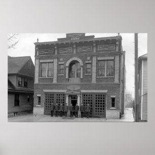 Portland, ELLER Fire Station #17, vyfoto Poster