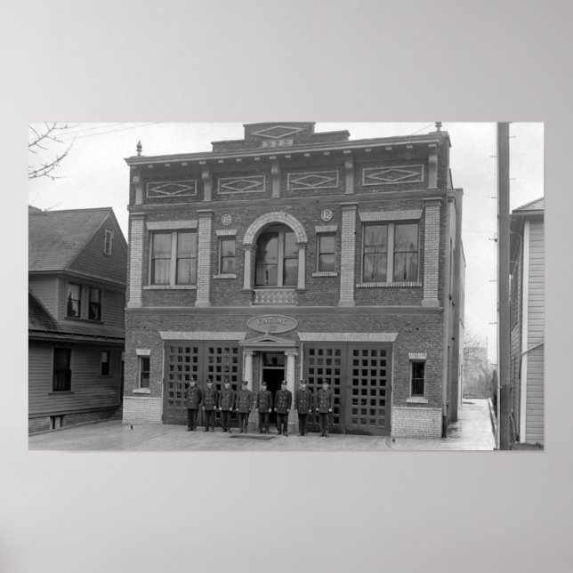 Portland, ELLER Fire Station #17, vyfoto Poster (Framsidan)