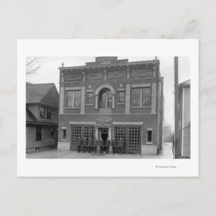 Portland, ELLER Fire Station #17, vyfoto Vykort