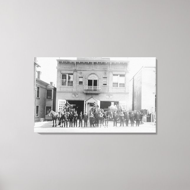 Portland, eller Fire Station-häst som dränerats oc Canvastryck (Framsida)