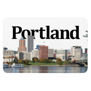 Portland eller horisont med Portland i himmlen Magnet