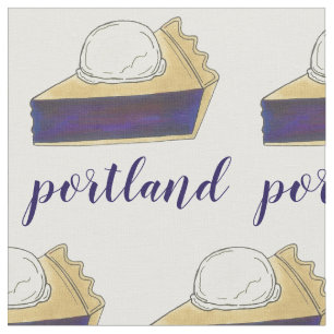 Portland ELLER Oregon Marionberry Berry Paj Slice Tyg